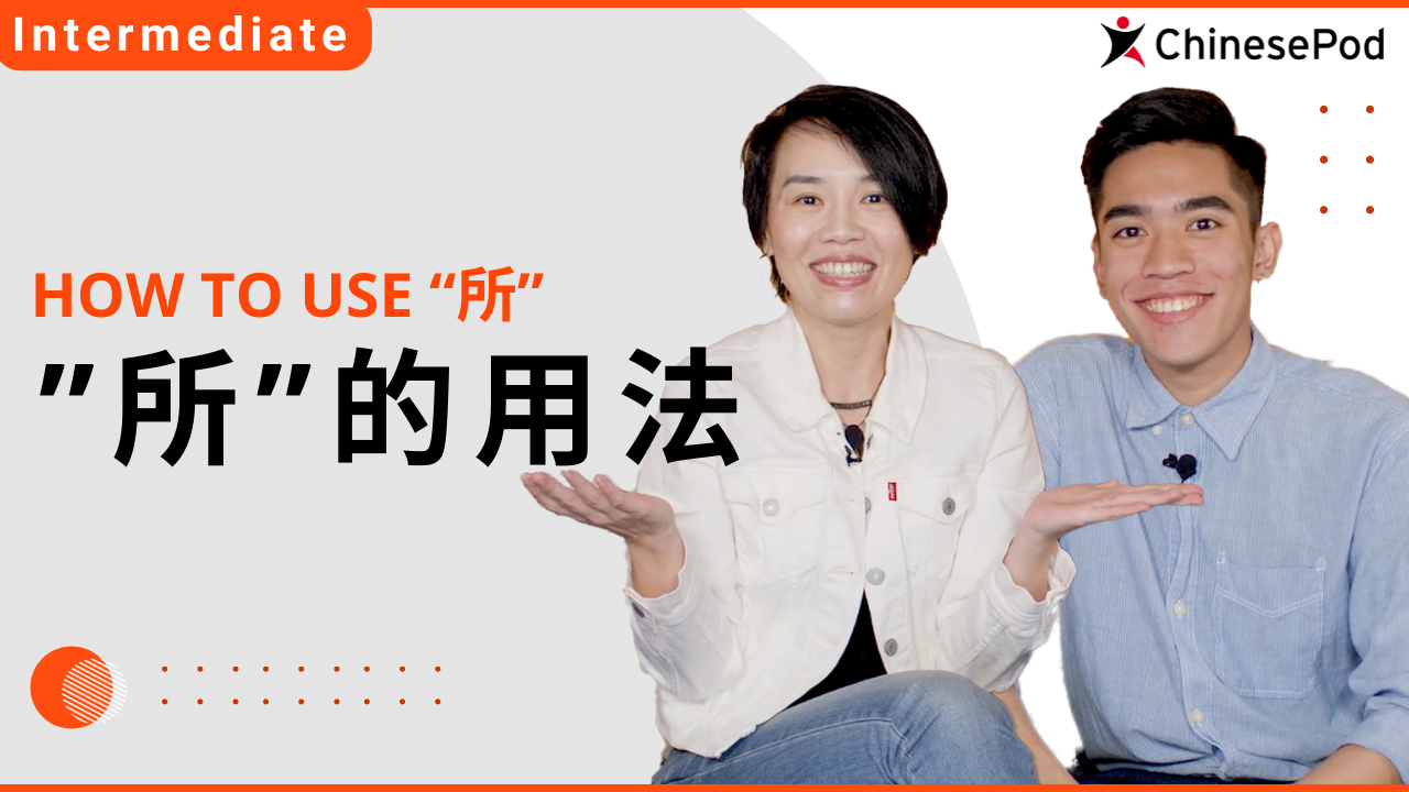 How to use “所”──”所”的用法 | ChinesePod